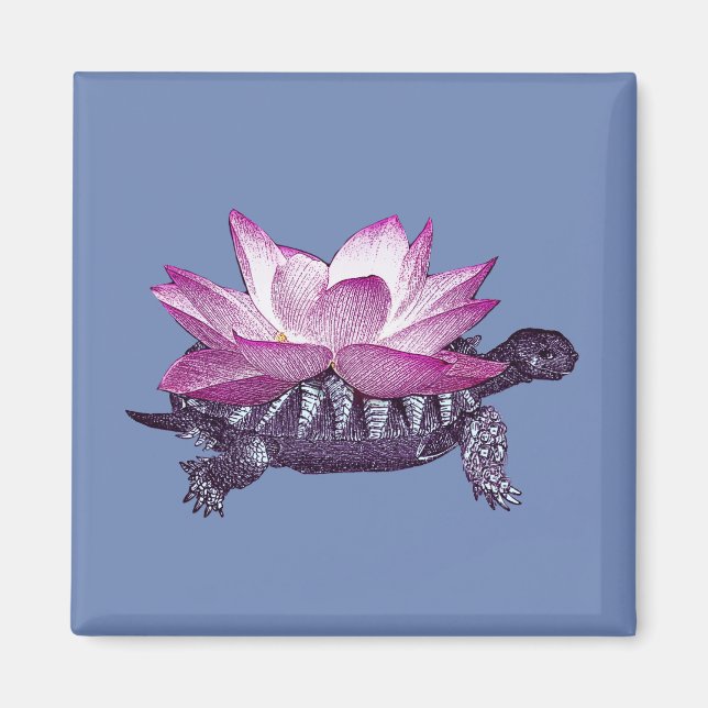 Lotus Turtle Magnet (Front)