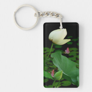 Lotus Water Lily Bud Key Ring