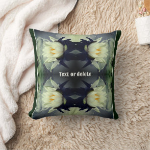 Lotus Water Lily Flower Abstract Art Personalised Cushion