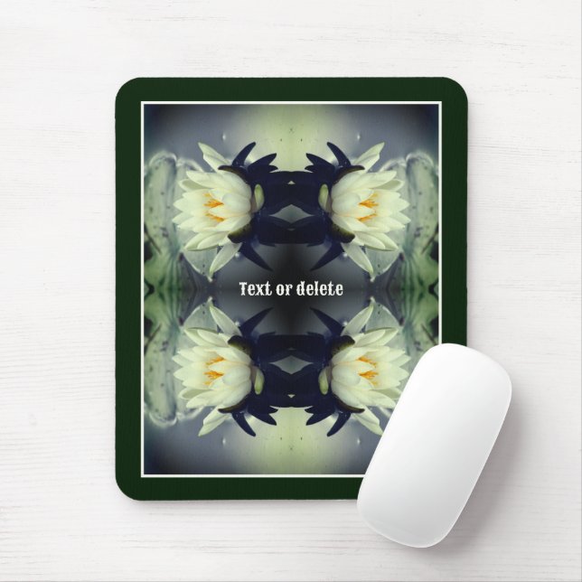Lotus Water Lily Flower Abstract Art Personalised Mouse Pad (With Mouse)