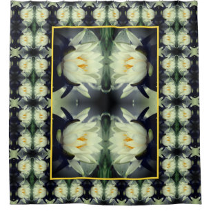 Lotus Water Lily Flower Abstract  Shower Curtain