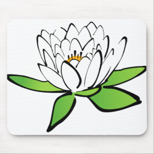 Lotus Water Lily Flower Bloom Blossom Mouse Pad