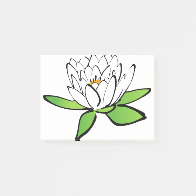 Lotus Water Lily Flower Bloom Blossom Post-it Notes (Front)