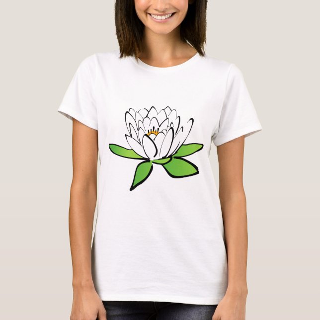 Lotus Water Lily Flower Bloom Blossom T-Shirt (Front)