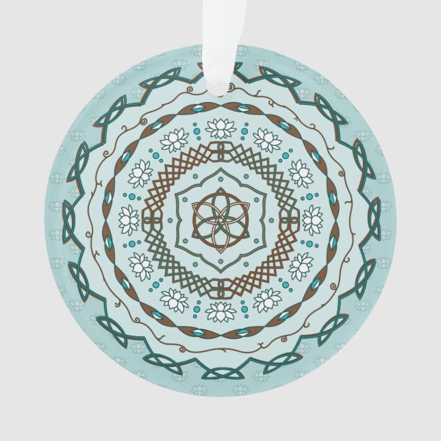 Lotus Weave Acrylic Ornament (Front)