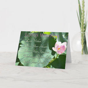 "Lotus Wisdom" Greeting Card