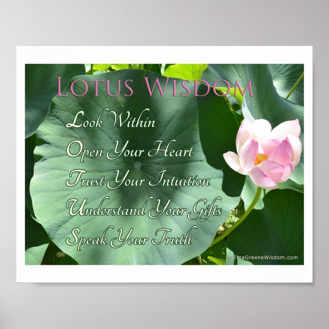 "Lotus Wisdom" Poster, 10" x 8" Poster (Front)