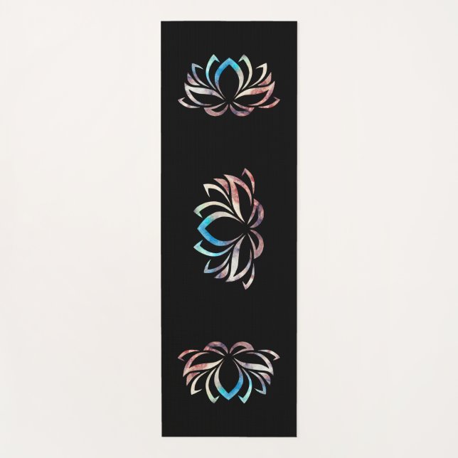 Lotus with artistic gradient yoga mat (Front)