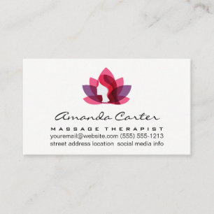 Lotus Woman Icon Business Card