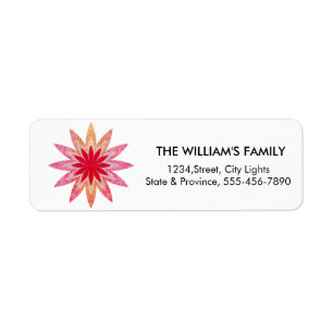 Lotus Yoga Meditation Floral Swirl Return Labels