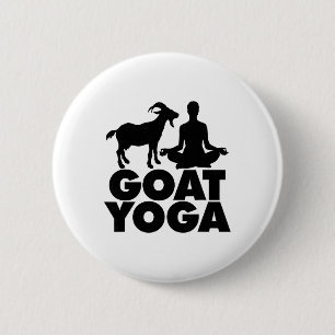 Lotus Yoga Pose Goat Yoga _1 6 Cm Round Badge