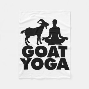 Lotus Yoga Pose Goat Yoga _1 Fleece Blanket