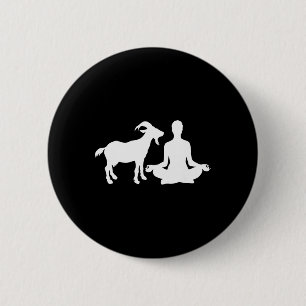 Lotus Yoga Pose Goat Yoga _3 6 Cm Round Badge