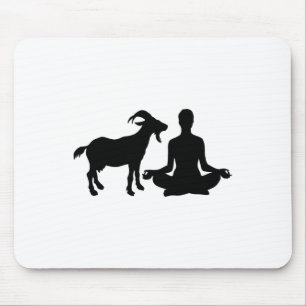 Lotus Yoga Pose Goat Yoga Mouse Pad