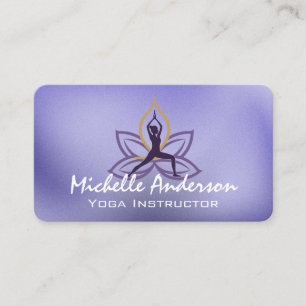 Lotus Yoga Pose   Health Services Business Card
