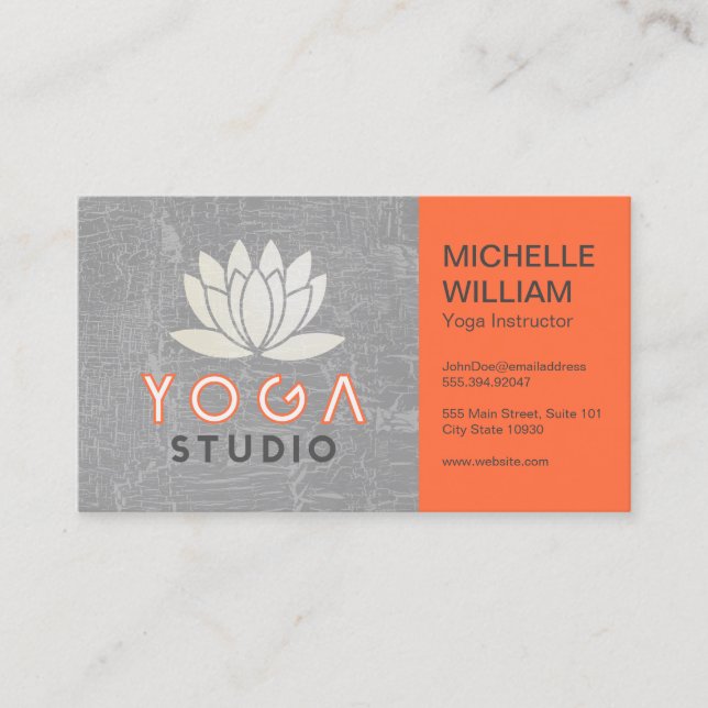 Lotus | Yoga Studio | Instructor Business Card (Front)