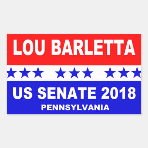 Lou Barletta US Senate 2018 Pennsylvania Rectangular Sticker