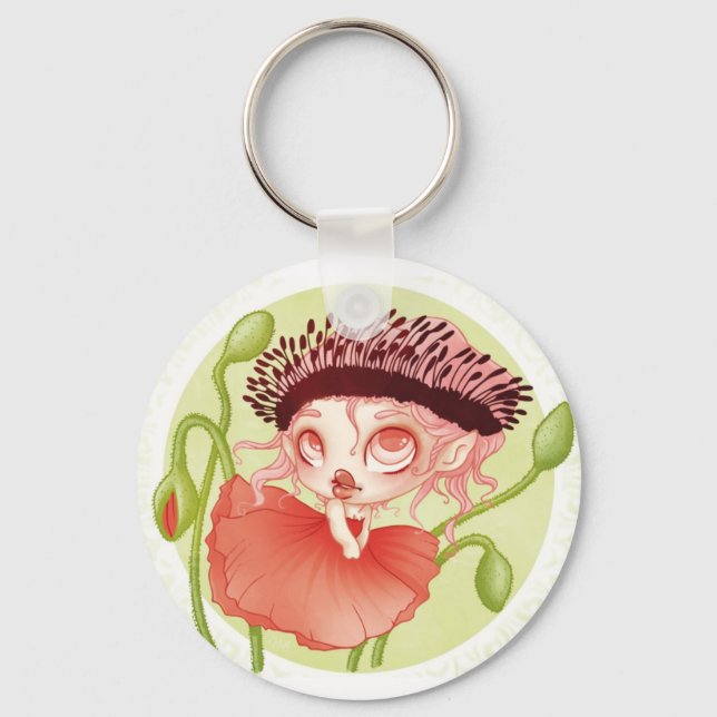 Lou Coquelicot Key Ring (Front)