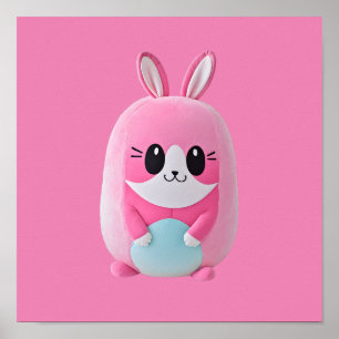 "Lou Lou".  A cuddly, pink creature Poster