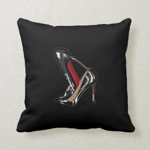 LOUBOUTIN STACKED black background Cushion