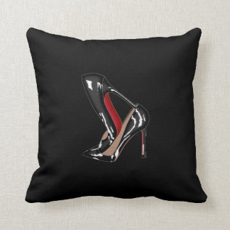 LOUBOUTIN STACKED black background Cushion