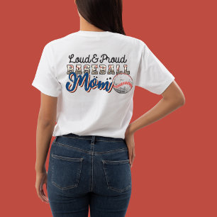 Loud and Proud Baseball Mum, Player's Photo T-Shirt