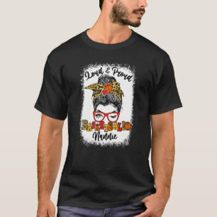 Loud And Proud Basketball Nannie Messy Bun Bleache T-Shirt