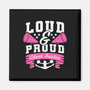 Loud And Proud Cheer Auntie Proud Cheerleading Aun Magnet