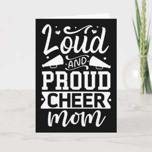 Loud And Proud Cheer Mum Cheerleader Card