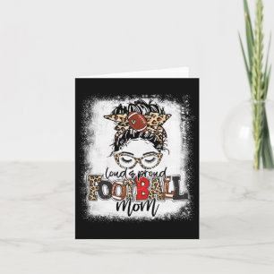 Loud And Proud Football Mum Bleached Leopard Footb Card