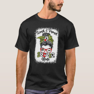 Loud And Proud Soccer Nene Messy Bun Bleached T-Shirt