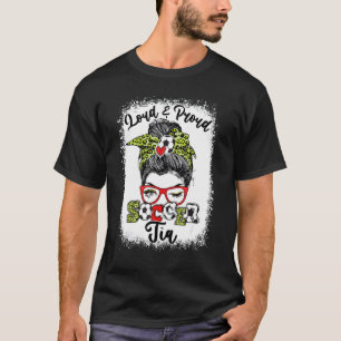 Loud And Proud Soccer Tia Messy Bun Bleached T-Shirt