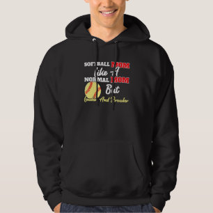 Loud And Proud Softball Mum Louder And Prouder Mot Hoodie