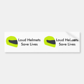 Loud Helmets Save Lives X 2 Bumper Sticker