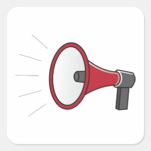 Loud Megaphone Square Sticker