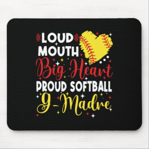 Loud Mouth Big Heart Proud Softll G Madre Mother's Mouse Pad