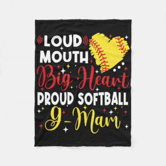 Loud Mouth Big Heart Proud Softll G Mam Mother's D Fleece Blanket
