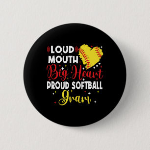 Loud Mouth Big Heart Proud Softll Gram Mother's Da 6 Cm Round Badge