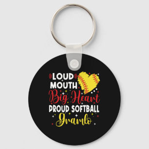 Loud Mouth Big Heart Proud Softll Gramlo Mother's Key Ring