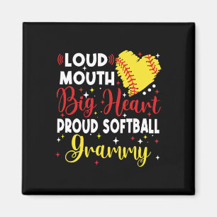 Loud Mouth Big Heart Proud Softll Grammy Mother's Magnet