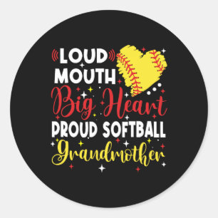 Loud Mouth Big Heart Proud Softll Grandmother Moth Classic Round Sticker