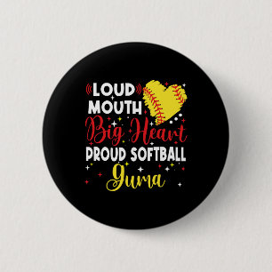 Loud Mouth Big Heart Proud Softll Guma Mother's Da 6 Cm Round Badge