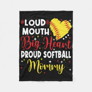 Loud Mouth Big Heart Proud Softll Mommy Mother's D Fleece Blanket