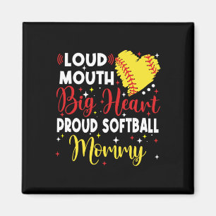 Loud Mouth Big Heart Proud Softll Mommy Mother's D Magnet