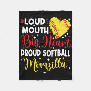 Loud Mouth Big Heart Proud Softll Momzilla Mother' Fleece Blanket