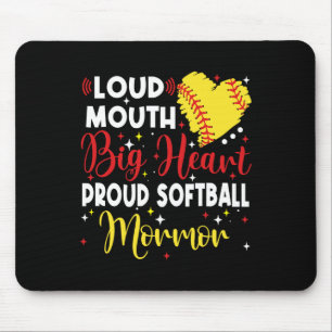 Loud Mouth Big Heart Proud Softll Mormor Mother's Mouse Pad