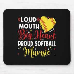 Loud Mouth Big Heart Proud Softll Mumsie Mother's Mouse Pad