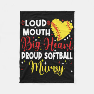 Loud Mouth Big Heart Proud Softll Mumsy Mother's D Fleece Blanket