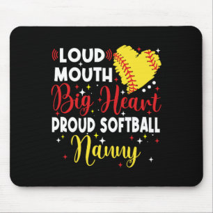 Loud Mouth Big Heart Proud Softll Nanny Mother's D Mouse Pad
