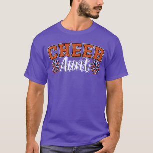 Loud Proud Cheer Aunteam Orange Pom Poms Cheerlead T-Shirt